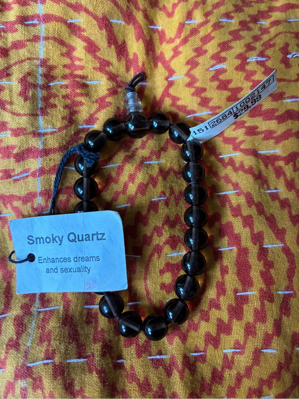 Smoky quartz stretch bracelet - Picture 2 of 2